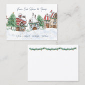 クリスマスは私たちの家からあなたの囲いカードに 名刺 (正面/裏面)