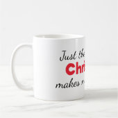 クリスマスは私のハートのスマイルのマグを作ります コーヒーマグカップ (左)