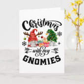 クリスマスは私の小人の友達と クリスマス小人 カード (黄色い花)