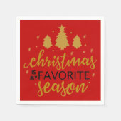 クリスマスは私の言葉お気に入りのの芸術だ スタンダードカクテルナプキン (正面)