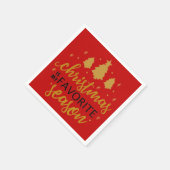 クリスマスは私の言葉お気に入りのの芸術だ スタンダードカクテルナプキン (角)