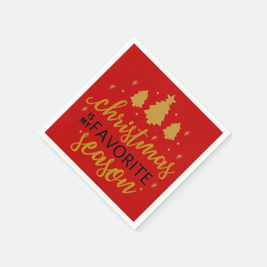 クリスマスは私の言葉お気に入りのの芸術だ スタンダードカクテルナプキン (角)