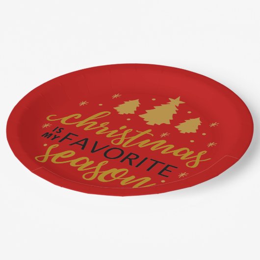 クリスマスは私の言葉お気に入りのの芸術だ ペーパープレート (アングル)