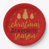 クリスマスは私の言葉お気に入りのの芸術だ ペーパープレート (正面)