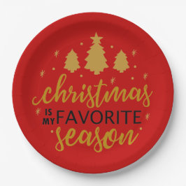 クリスマスは私の言葉お気に入りのの芸術だ ペーパープレート