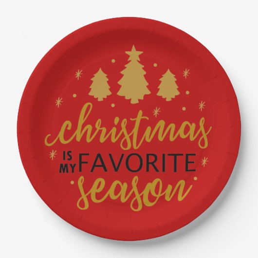 クリスマスは私の言葉お気に入りのの芸術だ ペーパープレート (正面)