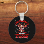 クリスマスは私の2番目に好きなCからはじまる単語 面白いクリスマス キーホルダー (正面)
