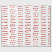 クリスマスは私を幸せにする ラッピングペーパー (フラット)