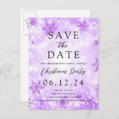 クリスマスは紫色の冬の日付を保存疑問に思する 案内ポストカード (正面/裏面)