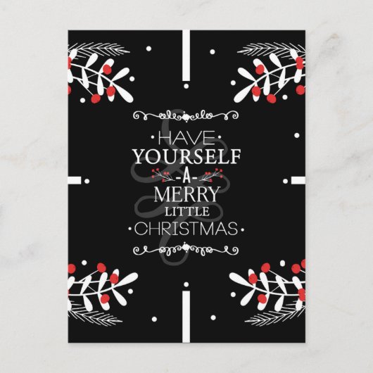 クリスマスは自分自身を持っている…レッドベリーの休日 シーズンポストカード (正面)