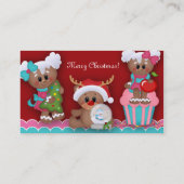 クリスマスは販売の名刺のジンジャーブレッドを焼きます 名刺 (裏面)