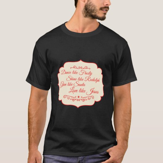 クリスマスは輝き霜の降りたのようにダンスRudolph Love Lik Tシャツ (正面)