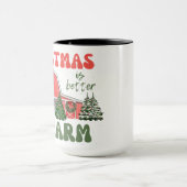 クリスマスは農場の方が良い マグカップ (中央)
