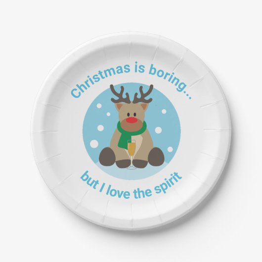 クリスマスは退屈だ ペーパープレート (正面)