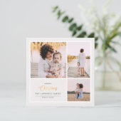 クリスマスは金ゴールド |アイボリーモダン3の祝日 シーズンカード (スタンド正面)