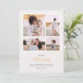 クリスマスは金ゴールド |アイボリーモダン4連休 シーズンカード (スタンド正面)