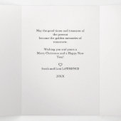 クリスマスは金ゴールド |アイボリー5数々のフォトギャラリー 三つ折り招待状 (内部中)