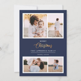 クリスマスは金ゴールド |ネイビエレガントー4連休 シーズンカード