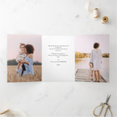 クリスマスは金ゴールド |造幣局5フォト数々のギャラリー 三つ折り招待状 (内部)