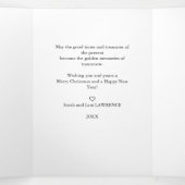 クリスマスは金ゴールド | NAVY 5フォト数々のギャラリー 三つ折り招待状 (内部中)