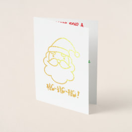 クリスマスは集まってギフト交換 箔カード