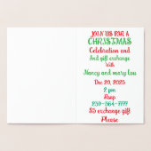 クリスマスは集まってギフト交換 箔カード (内部)