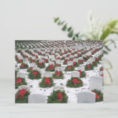 クリスマスは雪のアーリントン国立墓地を包みます シーズンカード (スタンド正面)