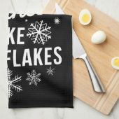 クリスマスは雪の結晶のように優しさを広めるクリスマス キッチンタオル (四つ折り)