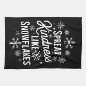 クリスマスは雪の結晶のように優しさを広めるクリスマス キッチンタオル (横)