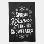 クリスマスは雪の結晶のように優しさを広めるクリスマス キッチンタオル (縦)