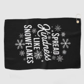 クリスマスは雪の結晶のように優しさを広めるクリスマス ゴルフタオル (横)