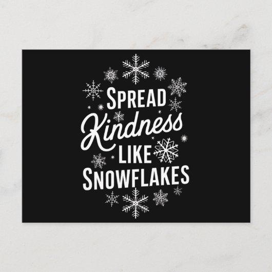 クリスマスは雪の結晶のように優しさを広めるクリスマス シーズンポストカード (正面)