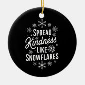 クリスマスは雪の結晶のように優しさを広めるクリスマス セラミックオーナメント (正面)