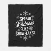 クリスマスは雪の結晶のように優しさを広めるクリスマス フリースブランケット (正面)