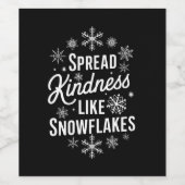 クリスマスは雪の結晶のように優しさを広めるクリスマス ワインラベル (シングルラベル)