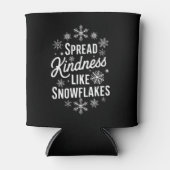 クリスマスは雪の結晶のように優しさを広めるクリスマス 缶クーラー (正面)