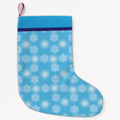 クリスマスは雪の結晶を夢見る スモールクリスマスストッキング (正面)