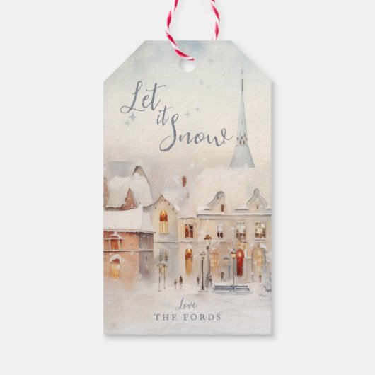 クリスマスは雪の風景 ギフトタグ (裏面)