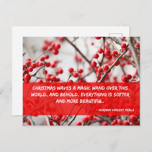 クリスマスは魔法の細い棒の郵便はがきを振ります シーズンポストカード (正面/裏面)