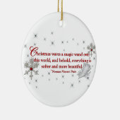 クリスマスは魔法の細い棒を振ります セラミックオーナメント (右)