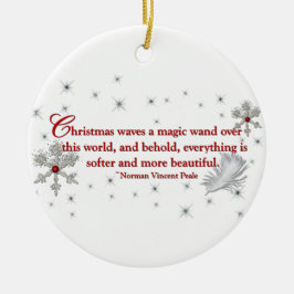 クリスマスは魔法の細い棒を振ります セラミックオーナメント