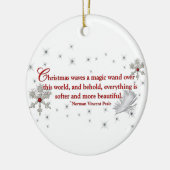 クリスマスは魔法の細い棒を振ります セラミックオーナメント (左)