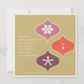 「クリスマスは魔法」ミッドセンチュリークリスマスカード シーズンカード (正面)