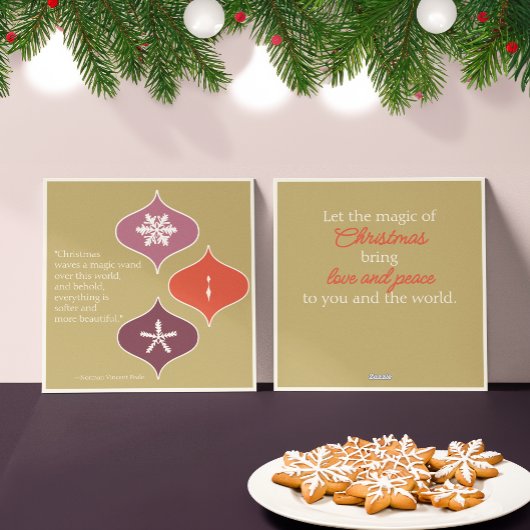 「クリスマスは魔法」ミッドセンチュリークリスマスカード シーズンカード