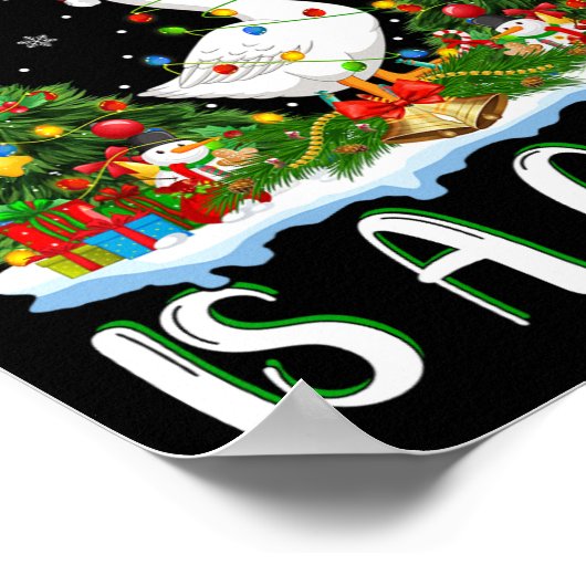 クリスマスは鵞鳥のクリスマスツリーだよ ポスター (角)