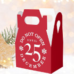 クリスマスは25切り妻の好意ボックスまで開かない フェイバーボックス<br><div class="desc">今年の与えクリスマスの好意のうち、フェスティバル赤い切り妻のギフトボックスが必要な場合は、それは12月25日まで開かれていないという厳しい指示と一緒に出ているか。おい、おい、探していたものを見つけただけだ。色カスタマイズ – テキストの追加または反対側の白いラベルの削除 – 選択は自分のものである。</div>