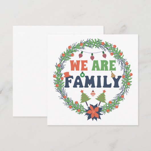 クリスマスは「家族だ 招待状 (正面/裏面)