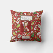 クリスマスは、3つの鐘のかわいい女の子の活動を見つけます クッション (裏面)