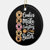クリスマスはCookieでおもしろい済む セラミックオーナメント (左)
