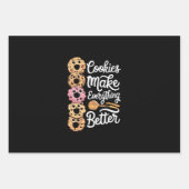 クリスマスはCookieでおもしろい済む ラッピングペーパーシート (正面)